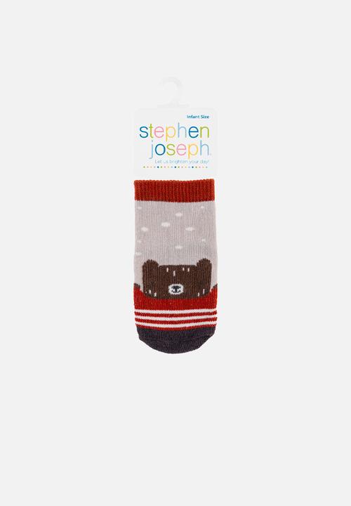 Stephen Joseph - Baby socks- 3 pack bear (hanging) - multi
