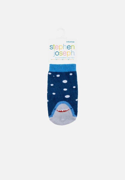 Stephen Joseph - Baby socks- 3 pack shark (hanging) - multi