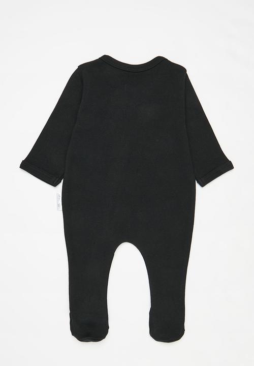 Little Lumps - Zip babygrow - black