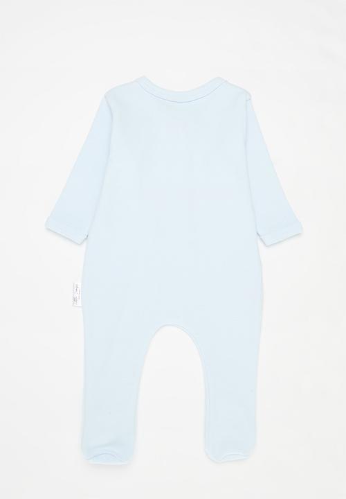 Little Lumps - Zip babygrow - blue