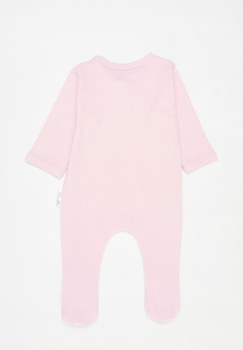 Little Lumps - Zip babygrow - pink