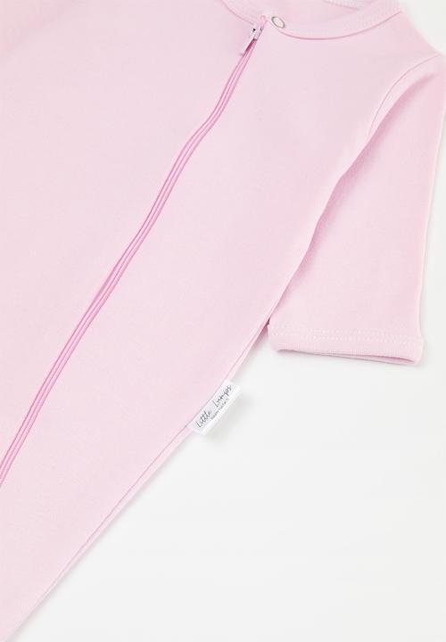 Little Lumps - Zip babygrow - pink