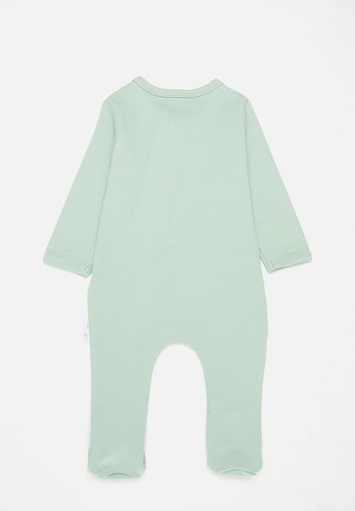 Little Lumps - Zip babygrow - sage