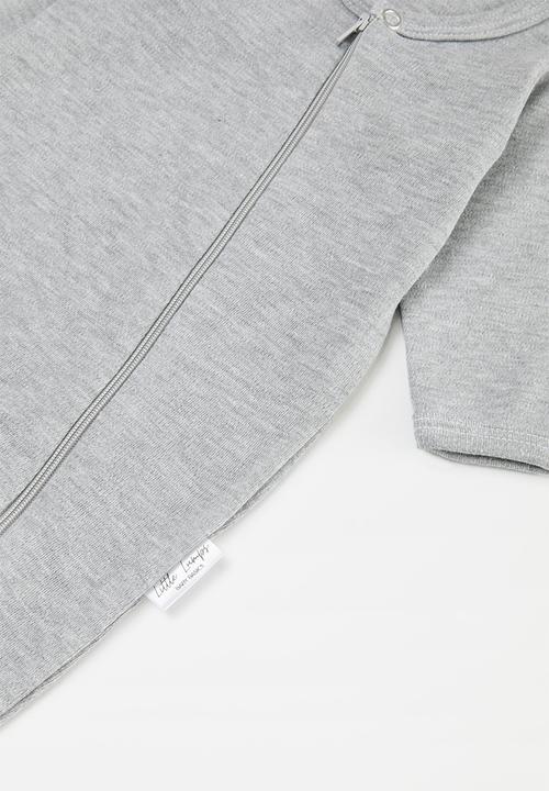 Little Lumps - Zip babygrow - grey