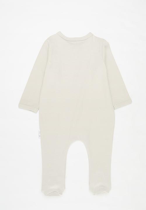 Little Lumps - Zip babygrow - stone