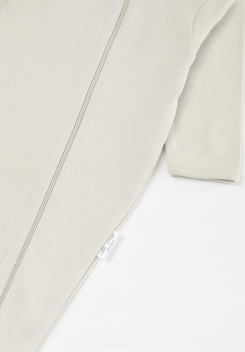Little Lumps - Zip babygrow - stone