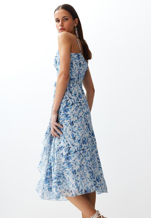 Trendyol - Midi woven dress - blue
