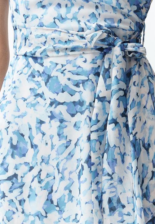Trendyol - Midi woven dress - blue