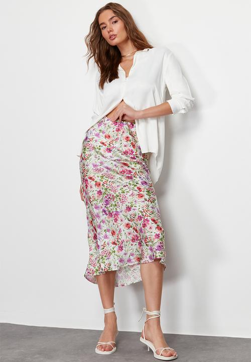 Trendyol - Midi length skirt - multicolored