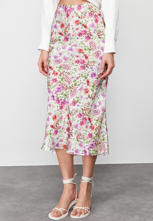 Trendyol - Midi length skirt - multicolored