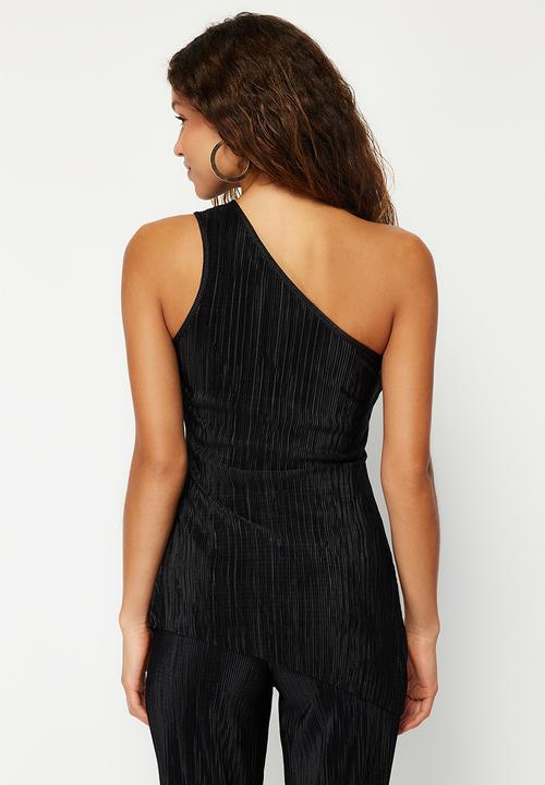 Trendyol - Flexible knitted blouse - black