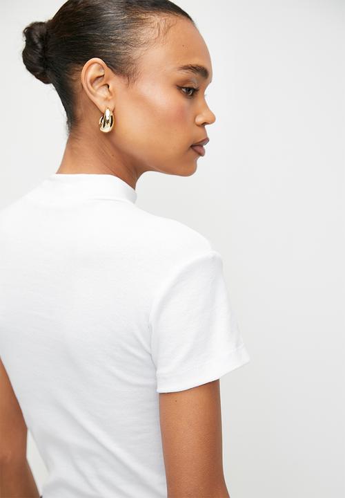 Superbalist - 2 pack high neck rib top - black/white