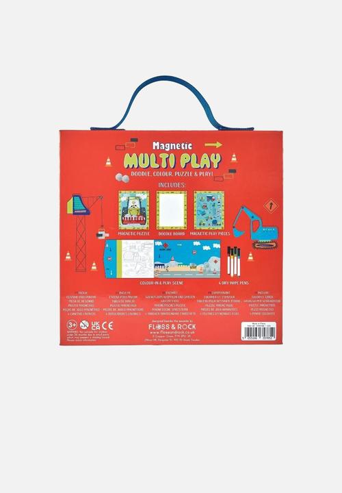 FLOSS AND ROCK - Magnetic multiplay construction - orange & blue