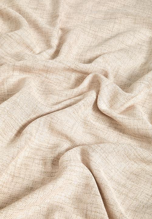 Sixth Floor - Textured Weave Lined Eyelet Curtain - Neutral