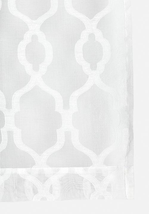 Sixth Floor - Overland Tufted Sheer Eyelet Curtain - White