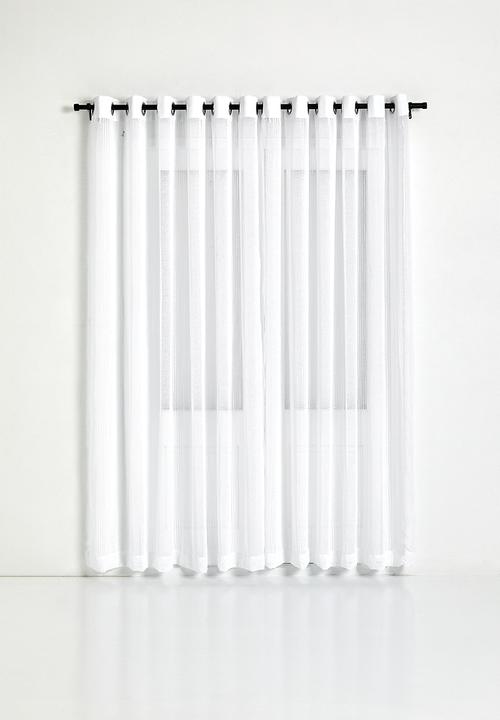 Sixth Floor - Sierra Linear Sheer Eyelet Curtain - White