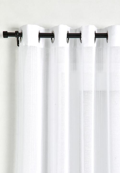 Sixth Floor - Sierra Linear Sheer Eyelet Curtain - White