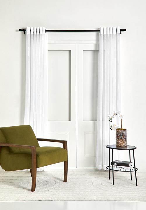 Sixth Floor - Sierra Linear Sheer Eyelet Curtain - White