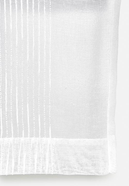 Sixth Floor - Sierra Linear Sheer Eyelet Curtain - White