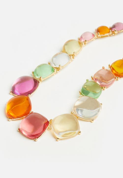Me&B - Gem Drop Necklace - Multi