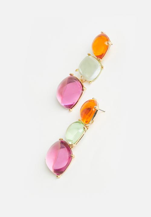 Me&B - Jewel Drop Earrings - multi