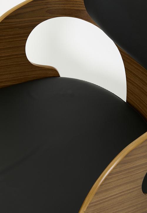 Sixth Floor - Samson office chair-Black & Walnut