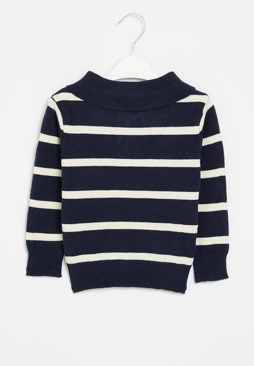 Pop Candy - Striped sweater - navy & white
