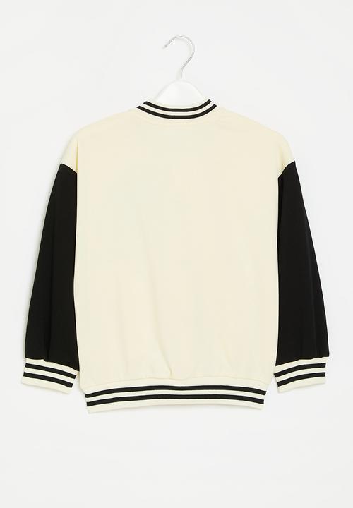 Pop Candy - Baseball jacket - white & black