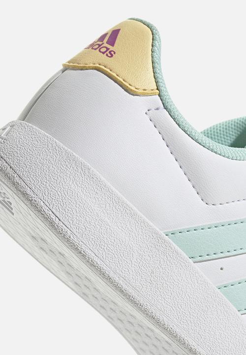 adidas Performance - Breaknet 2.0 K - Ftwr White/Semi Flash Aqua/Orange Tint