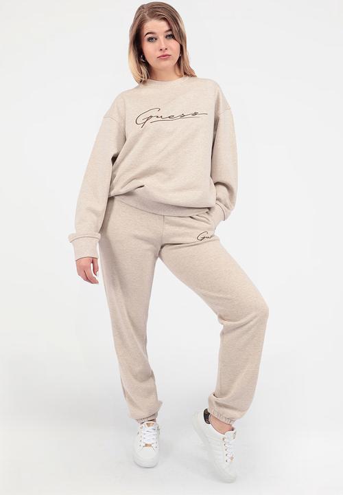 GUESS - Allycia Cuff Long Pants - Vanilla Melange