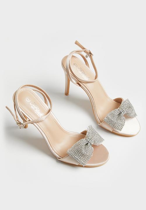 Miss Black - Jazz 15 ankle strap stiletto - champagne