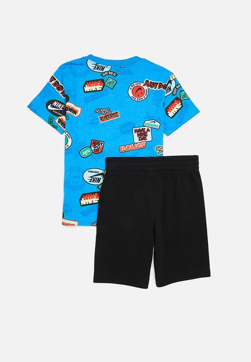 Nike - Nkb b nsw aop ft short set - black