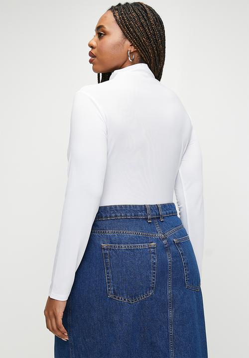 Superbalist - 2 pack high neck bodysuit - black/white