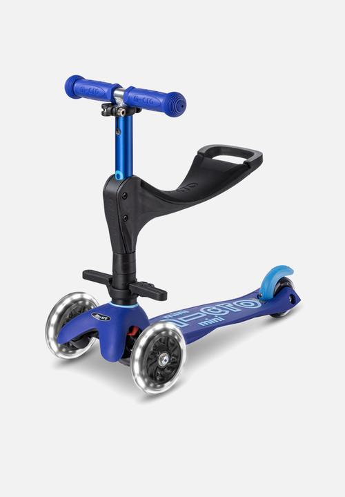 MICRO - Mini 3in1 deluxe plus  scooter - blue led