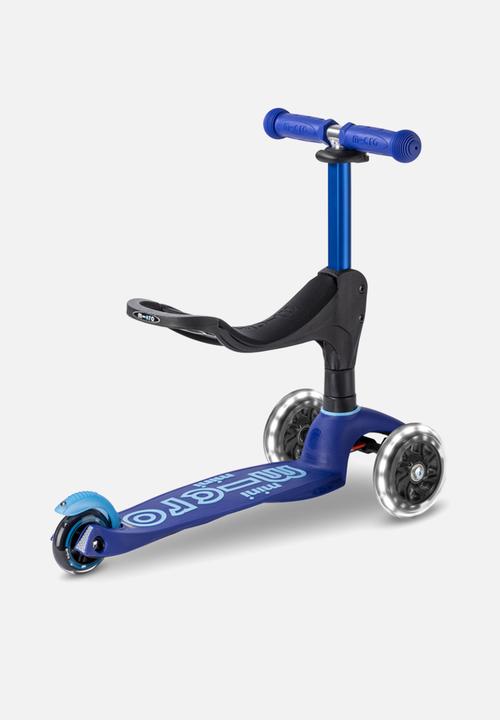 MICRO - Mini 3in1 deluxe plus  scooter - blue led