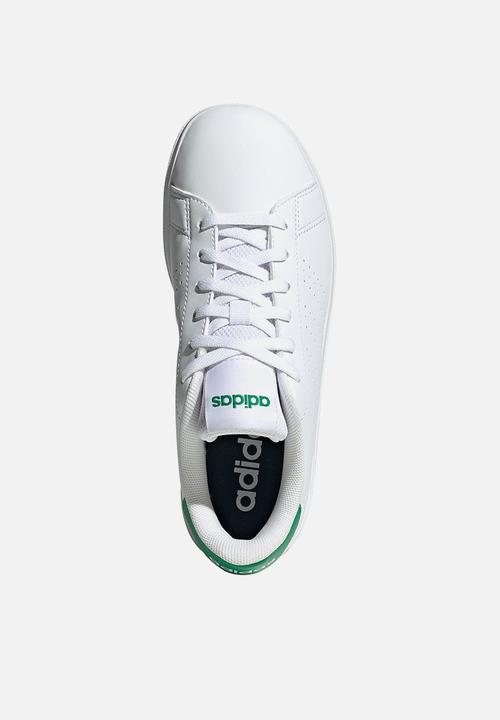 adidas Performance - Advantage Base 2.0 J - Ftwr White/Ftwr White/Green