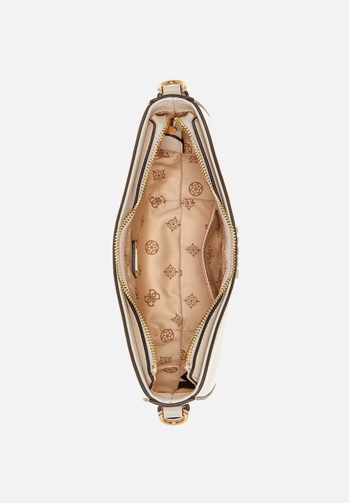 GUESS - Sarita top zip shoulder bag - stone