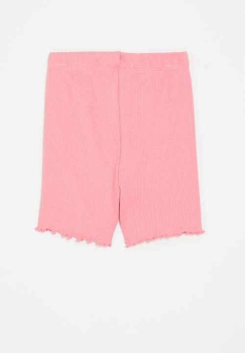 MINOTI - Rib biker shorts - coral