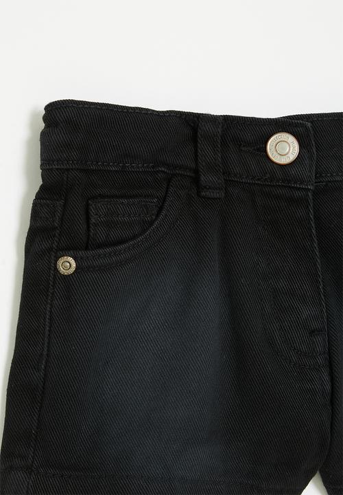 MINOTI - Denim short - black