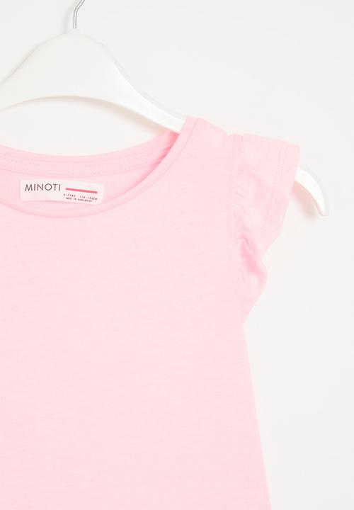 MINOTI - Girls neon pink basic vest - neon pink