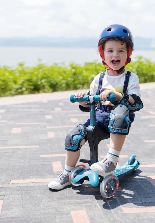 MICRO - Mini 3in1 deluxe plus  scooter - blue led
