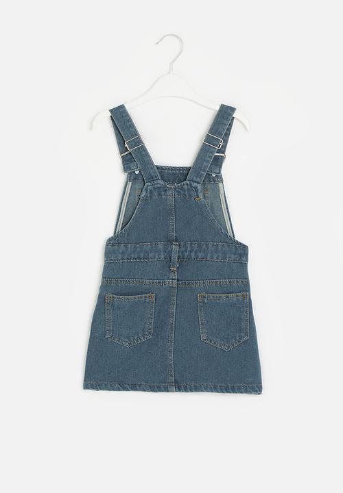 Pop Candy - Denim pinafore dress - blue