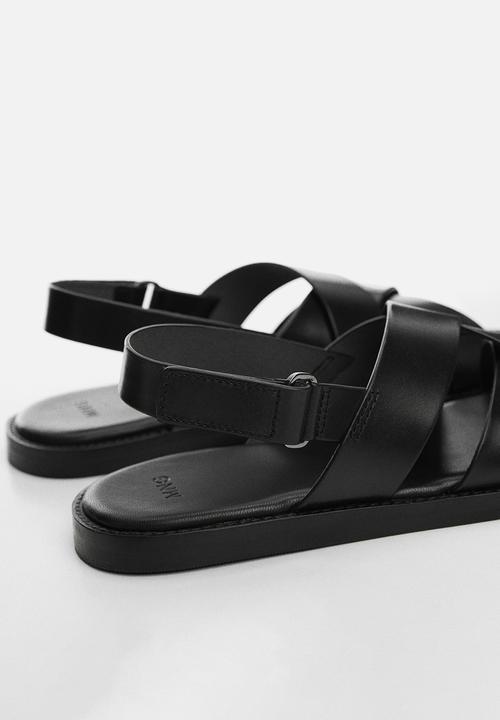 MANGO - Sandals romana - black