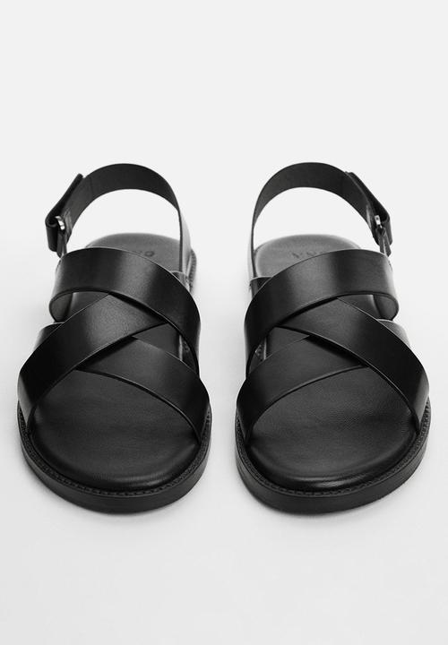 MANGO - Sandals romana - black