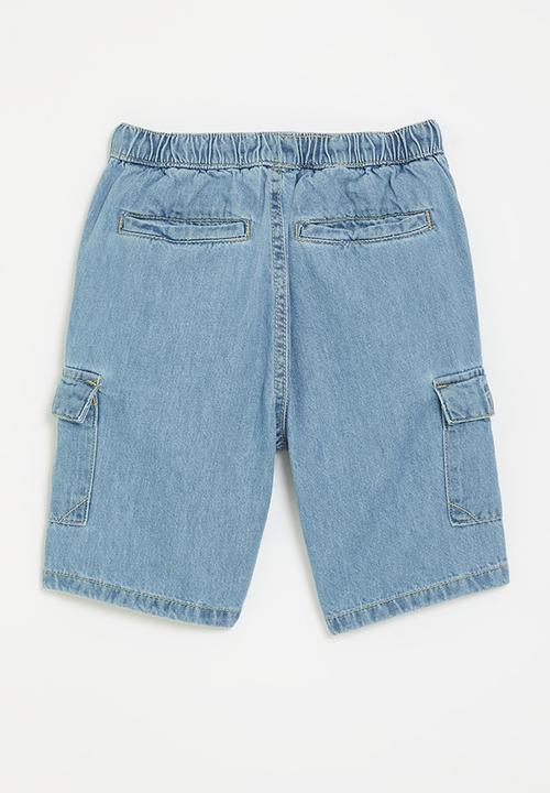 MINOTI - Denim combat short - blue