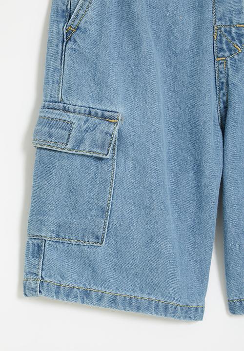 MINOTI - Denim combat short - blue