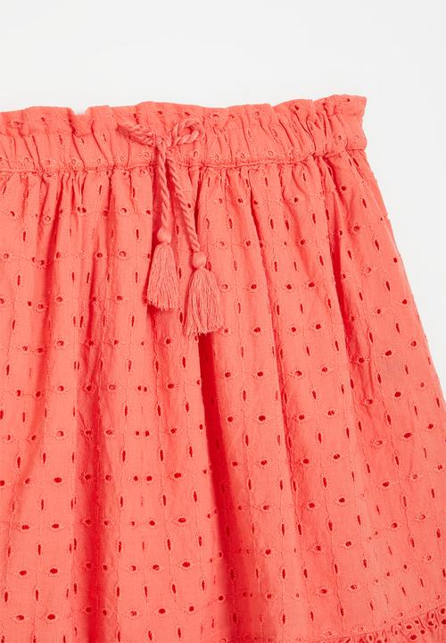 MINOTI - Broidiere anglais skirt - orange