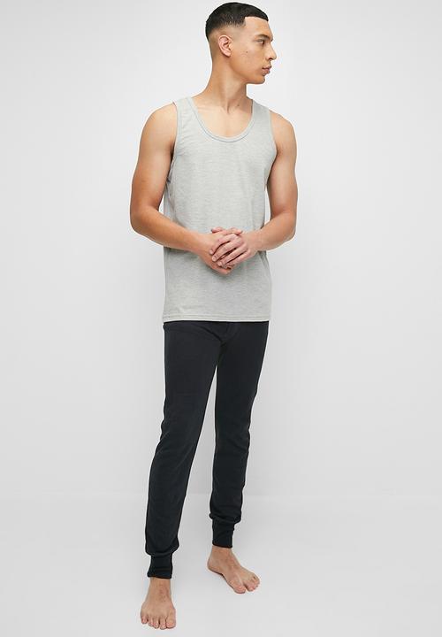 Jockey - 2 Pack eyelet vests - black & grey