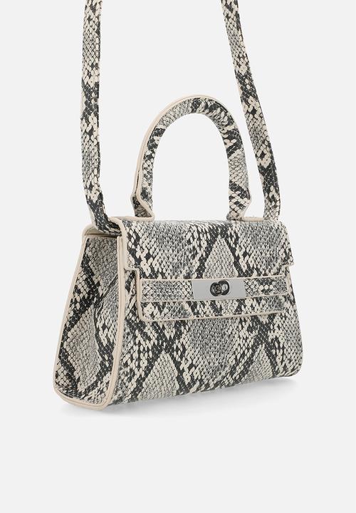 Rubi - Annie mini top handle bag - grey multi texture