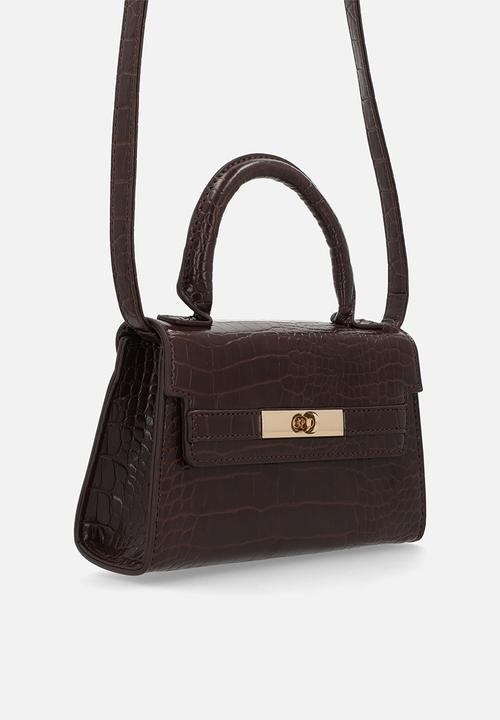 Rubi - Annie mini top handle bag - chocolate texture